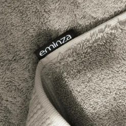 Serviette de bain coton bio (30 x 50 cm) Méline Gris argile