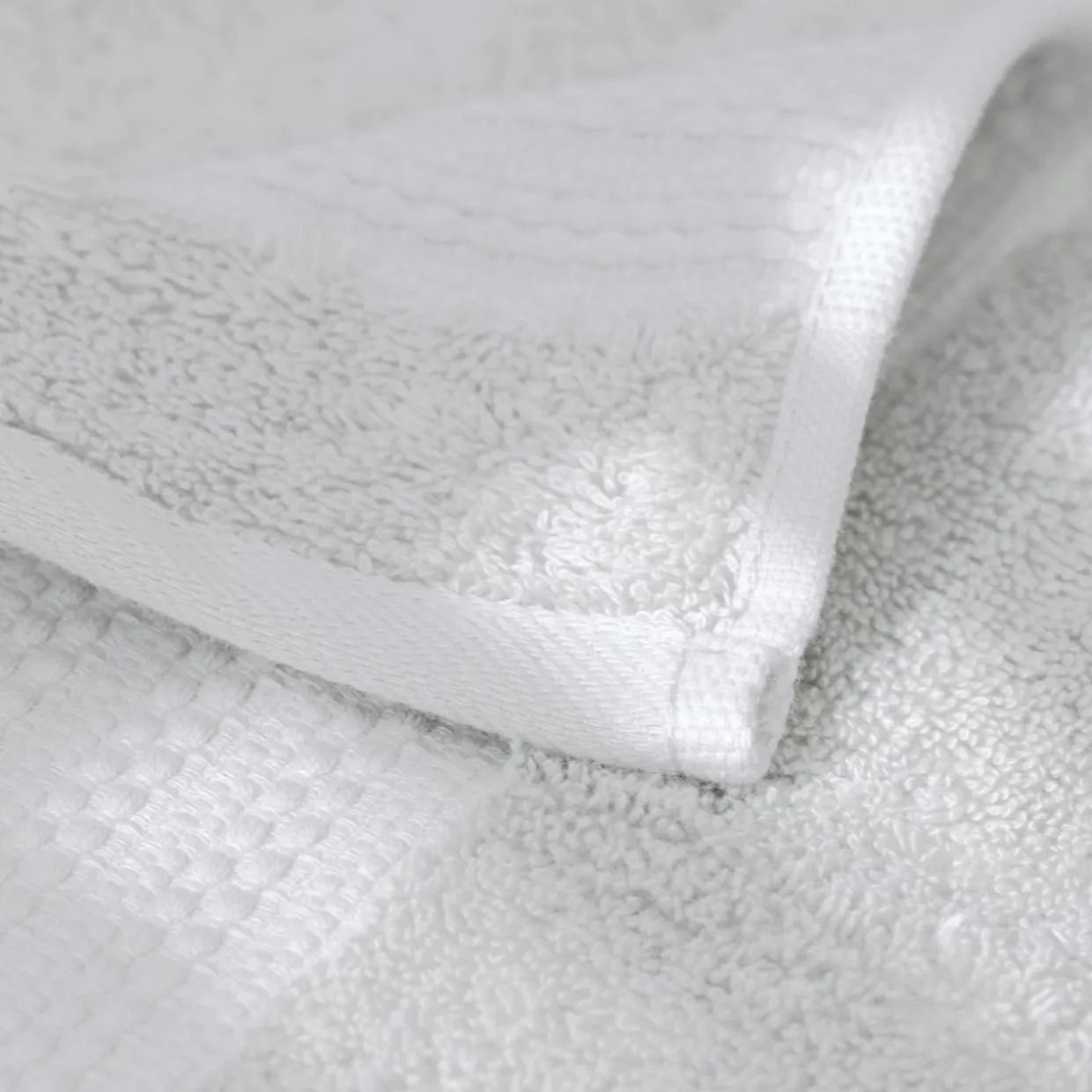 Serviette de bain coton bio (30 x 50 cm) Méline Blanc chantilly