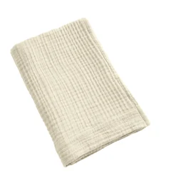 Serviette de bain gaze de coton (50 x 90 cm) Gaïa Beige pampa