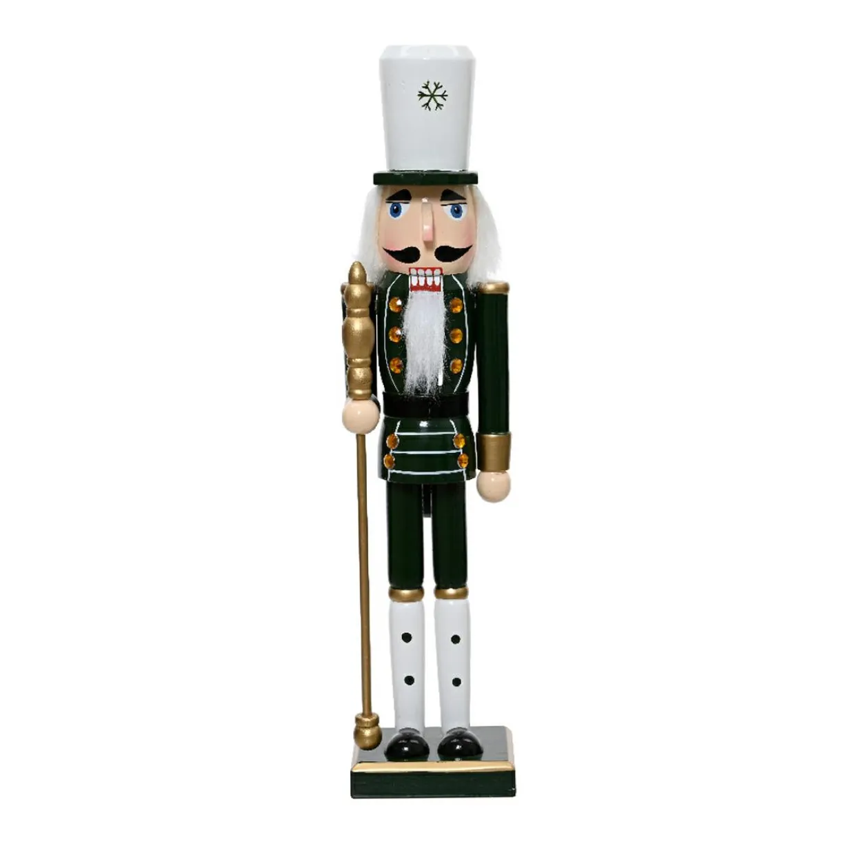 Soldat Casse-noisette en bois (H76 cm) Ernest Flocon Vert foncé