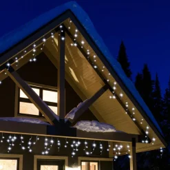 Stalactite lumineuse 11,80 m 480 LED câble transparent Stars Blanc froid