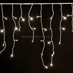 Stalactite lumineuse 7,50 m 175 LED câble blanc Stars Blanc chaud
