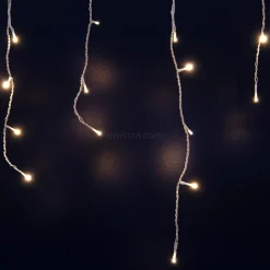 Stalactite lumineuse 20 m 490 LED câble blanc Stars Blanc chaud