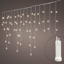 Stalactite lumineuse à piles 7 m 192 LED Durawise Blanc chaud