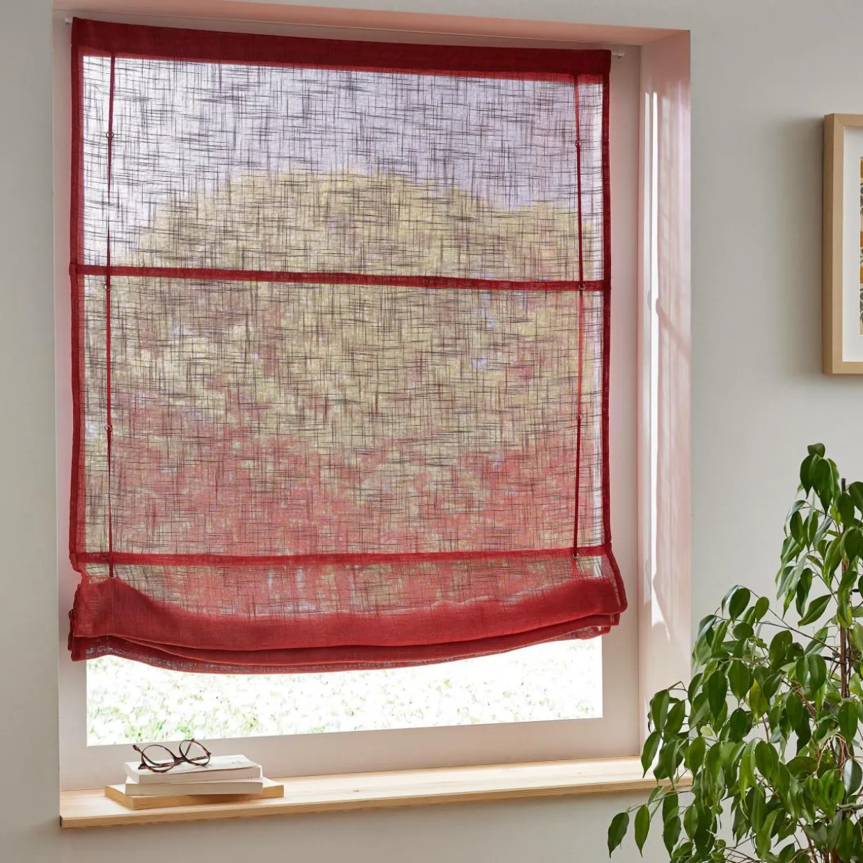 Store bateau passe-tringle (90 x 180 cm) Robin Terracotta