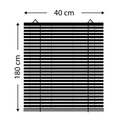 Store enrouleur à baguettes (40 x 180 cm) Bambou Gris