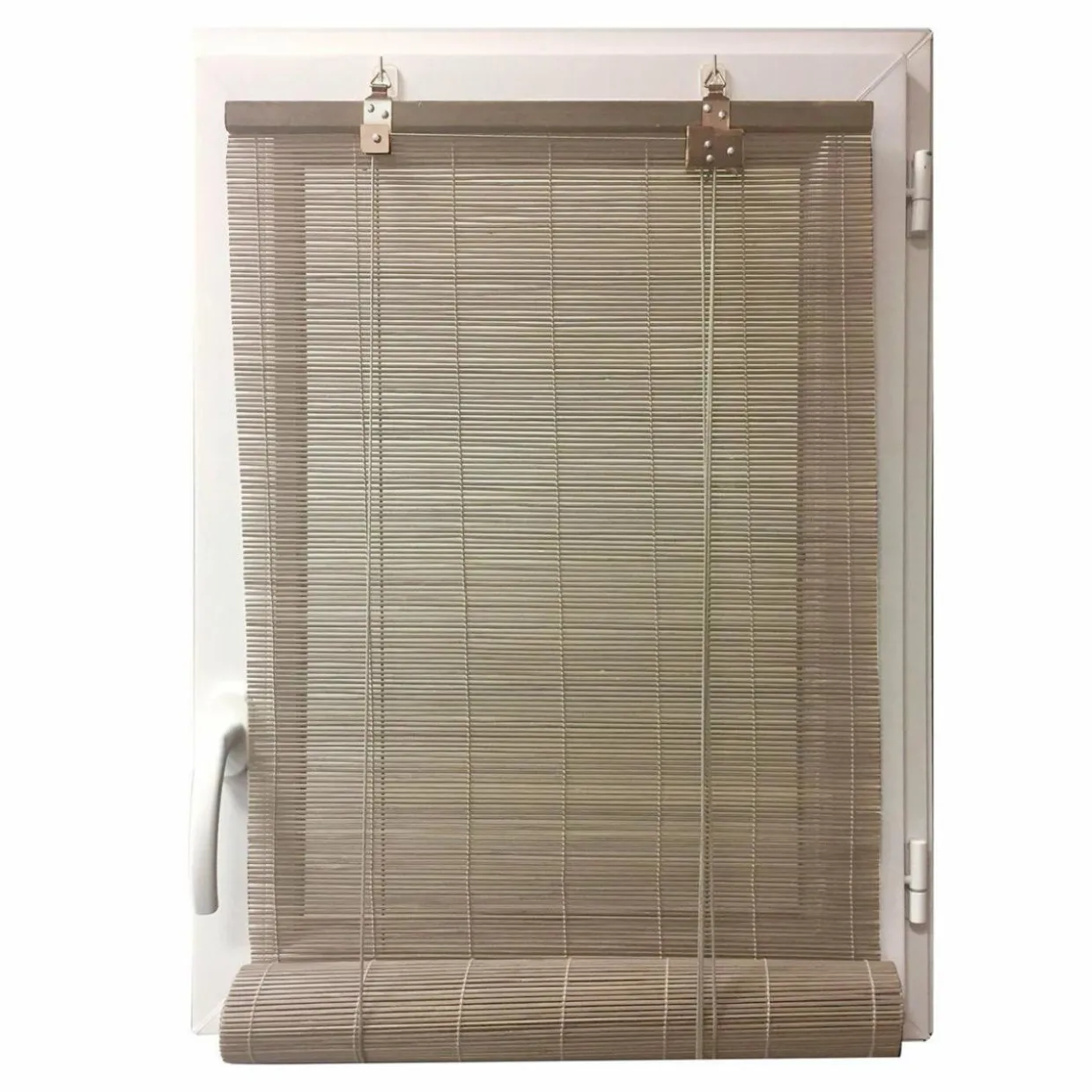 Store enrouleur à baguettes (90 x 180 cm) Bambou Gris