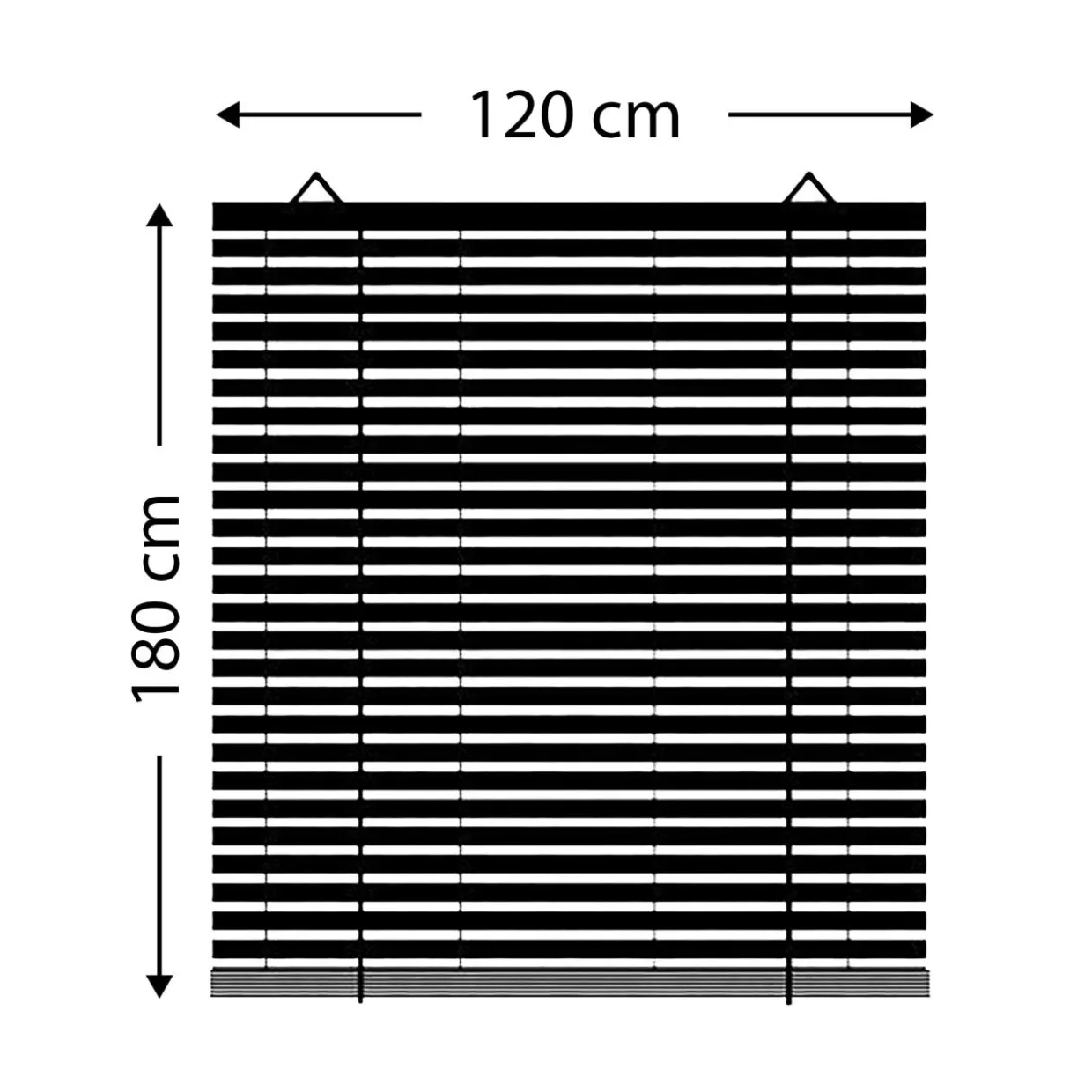 Store enrouleur à lattes (120 x 180 cm) Bambou Beige