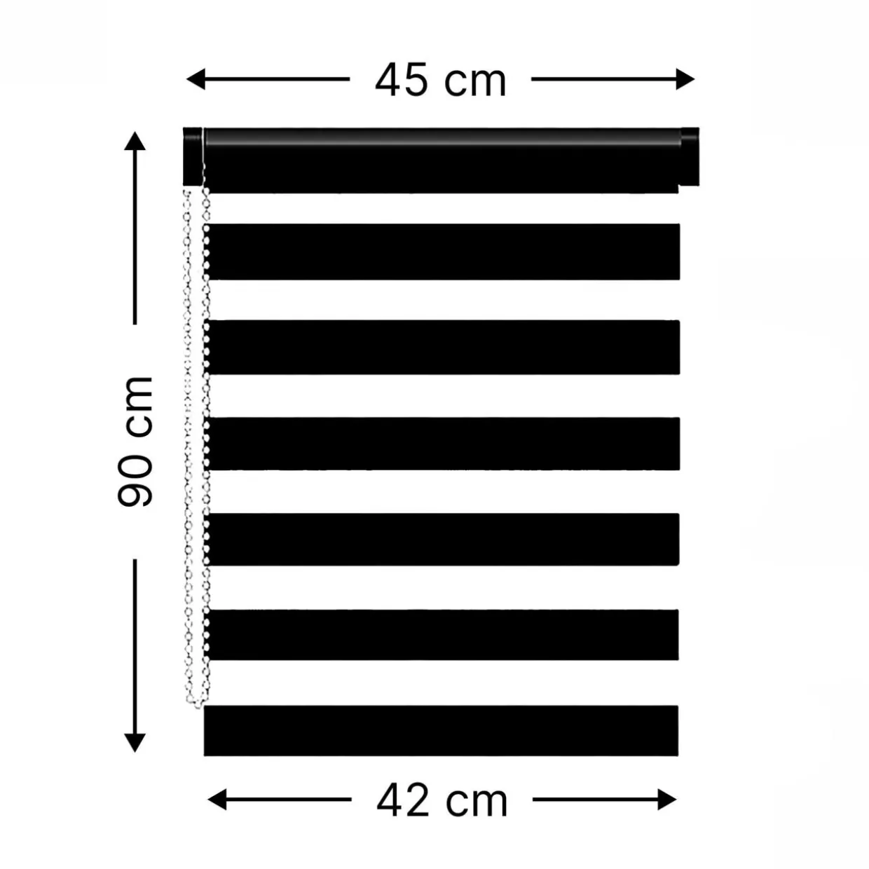 Store enrouleur Jour / Nuit (45 x 90 cm) Gris clair
