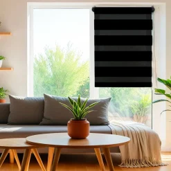 Store enrouleur Jour / Nuit (45 x 180 cm) Noir