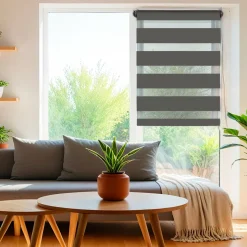 Store enrouleur Jour / Nuit (75 x 250 cm) Gris anthracite