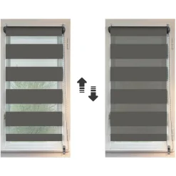 Store enrouleur Jour/Nuit (90 x 180 cm) Gris Anthracite