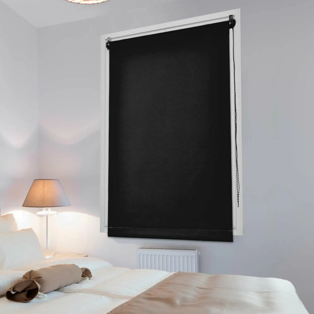 Store enrouleur occultant (45 x 90 cm) Uni Noir