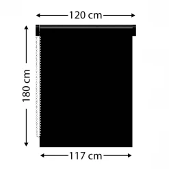 Store enrouleur tamisant (120 x 180 cm) Pure Gris béton