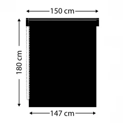 Store enrouleur tamisant (150 x 180 cm) Pure Gris béton