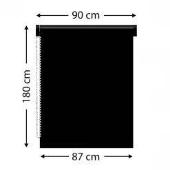 Store enrouleur tamisant (90 x 180 cm) Pure Gris béton
