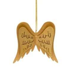 Suspension de Noël en métal (H11 cm) Ailes d'ange Or