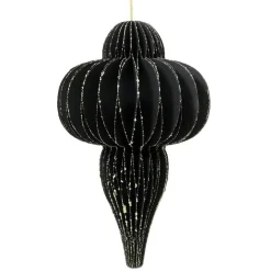 Suspension de Noël en papier (H20 cm) fermeture Magnétique Noir