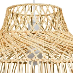 Suspension lumineuse en bambou ajouré (D60 cm) Riviera Naturel