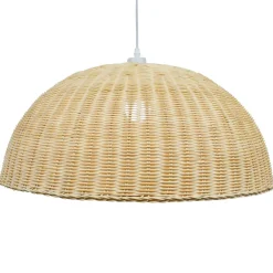 Suspension lumineuse en bambou tressé (D60 cm) Eivissa Naturel