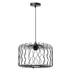 Suspension lumineuse en métal (D30 cm) Julia Noire