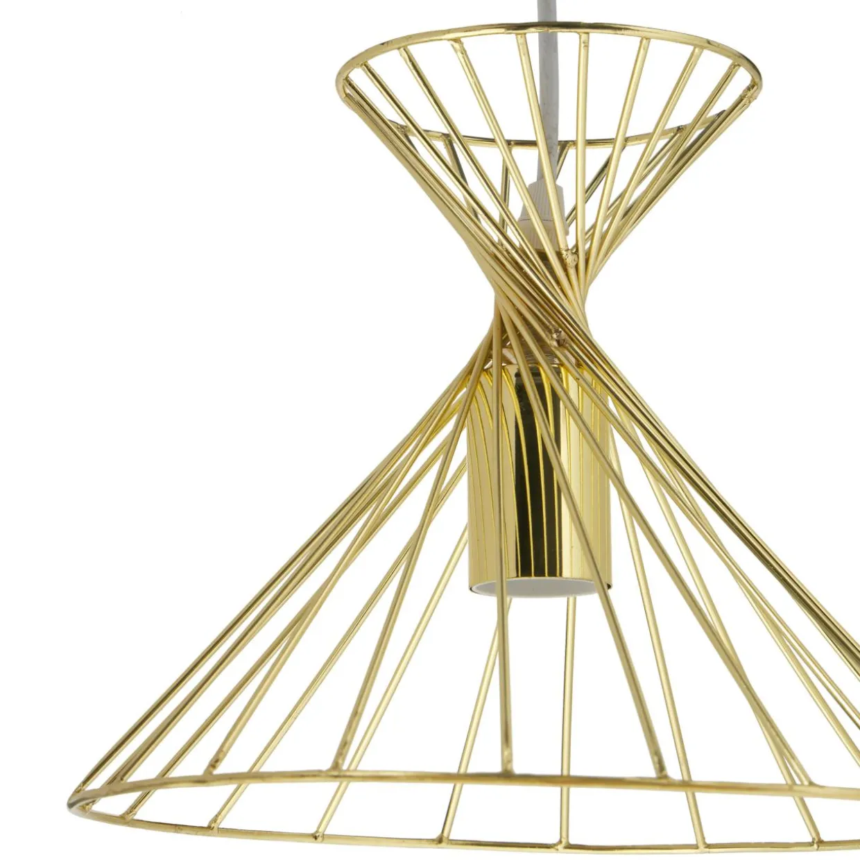 Suspension lumineuse en métal (D26 cm) Giulia Or