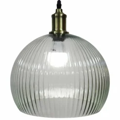 Suspension lumineuse en verre (D30 cm) Velden Transparent