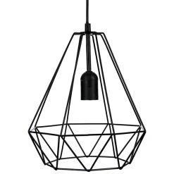 Suspension métal (D25 cm) Diamant Noir