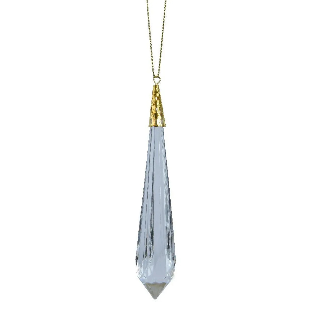 Suspension précieuse (H19 cm) Stalactite diamant Transparent