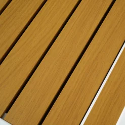 Table de jardin extensible en aluminium 8 places effet bois (90/180 x 90 cm) Murano Blanc