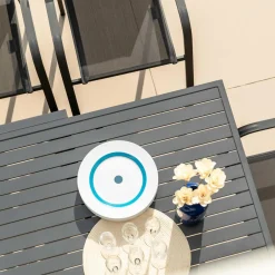 Table de jardin extensible aluminium 12 places (200/320 x 100 cm) Murano Gris anthracite