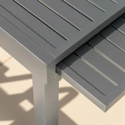 Table de jardin extensible aluminium 12 places (200/320 x 100 cm) Murano Gris anthracite