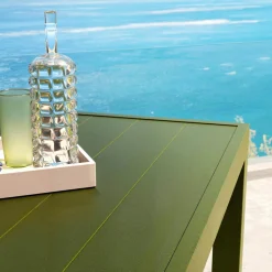 Table de jardin rectangulaire aluminium 10 places (240 x 120 cm) Murano Vert olive