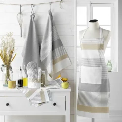 Tablier avec poche coton tissé (60 x 84 cm) Iliade Blanc