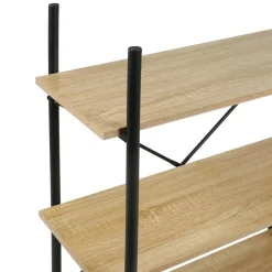 Étagère 3 niveaux bois et métal (H96.5 cm) Lola Noire