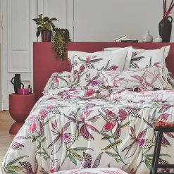 Taie de traversin coton (L200 cm) Pénélope Rose