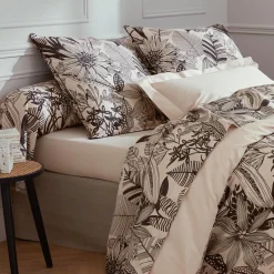 Taie de traversin percale de coton (L200 cm) Alba Noire