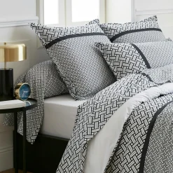 Taie de traversin percale de coton (L200 cm) Riviera Grise