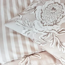 Taie d'oreiller carrée coton (63 x 63 cm) Lara Beige