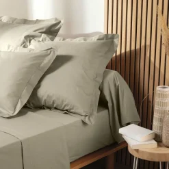 Taie d'oreiller carrée coton bio (63 x 63 cm) Biolina Taupe