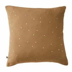 Taie d'oreiller carrée gaze de coton (60 x 60 cm) Gaïa Chic Camel
