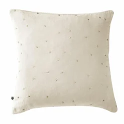 Taie d'oreiller carrée gaze de coton (60 x 60 cm) Gaïa Chic Beige pampa