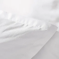 Taie d'oreiller carrée percale de coton (80 x 80 cm) Cali Blanche