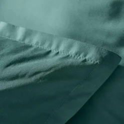 Taie d'oreiller carrée percale de coton (80 x 80 cm) Cali Bleu canard