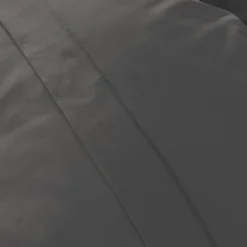 Taie d'oreiller carrée percale de coton (80 x 80 cm) Cali Gris anthracite