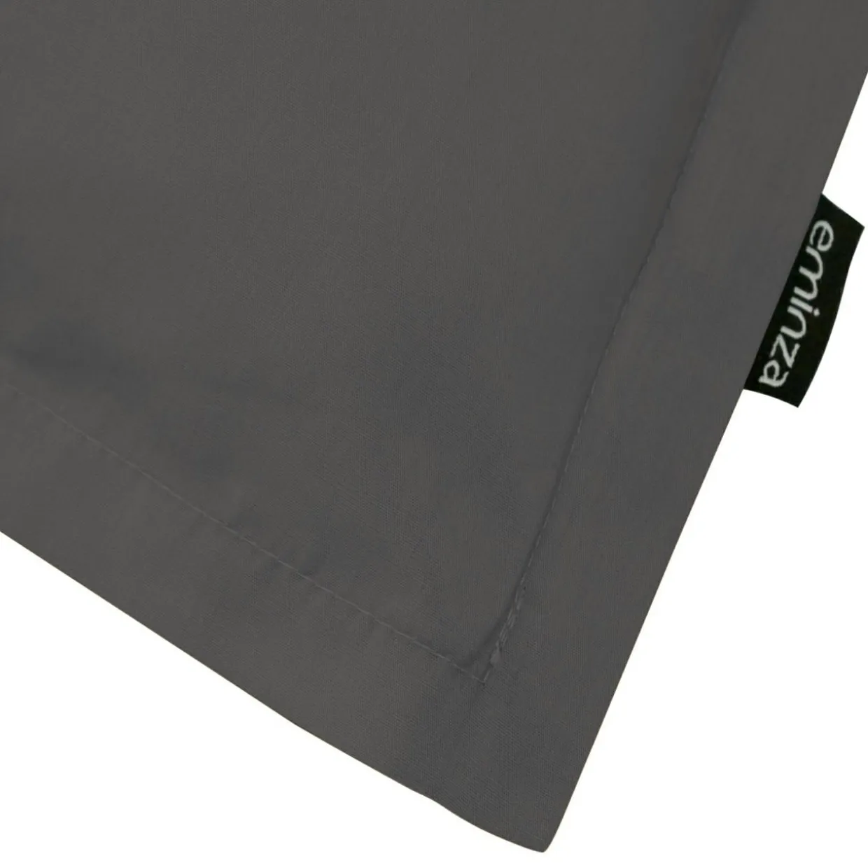 Taie d'oreiller carrée percale de coton (65 x 65 cm) Cali Gris anthracite