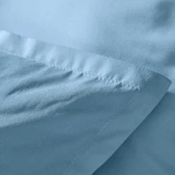 Taie d'oreiller carrée percale de coton (80 x 80 cm) Cali Bleu ciel