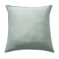 Taie d'oreiller carrée satin de bambou (63 x 63 cm) Sienna Vert eucalyptus