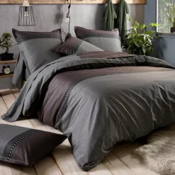 Taie d'oreiller carrée satin de coton (65 x 65 cm) Enzo Noire