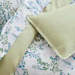 Taie d'oreiller carrée satin de coton (65 x 65 cm) Angèle Vert tilleul